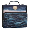 thumbnail image 5 of FORMRS Zipper Binder with Shoulder Strap 2-inch Ring 500 Sheet Capacity File Bag, Ocean Waves, 5 of 5