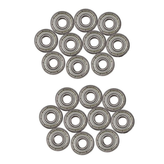 20 Pièces 607ZZ 19 x 7 x 6mm Scellé une Rangée de Roulements à Billes Métalliques Profonds