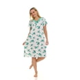 thumbnail image 3 of JEFFRICO Nightgowns for Women - Short Sleeve Soft Womens Nightgowns & Sleepshirts - Round Neck Pajamas Dress for Lounging, Sleeping & Casual Wear, 3 of 11
