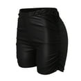 thumbnail image 5 of Prolriy Leather Shorts for Women, Women's Casual Summer Comfortable Fashion Leather Tight Sexy Leisure Outdoor Shorts Womens Shorts Black XL, 5 of 9