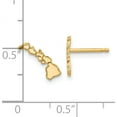 thumbnail image 4 of 14K Yellow Gold 14Ky Hawaii State Earrings (11.72 X 4.06) Made In United States xne50y-hi, 4 of 5