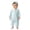 Blue, variant on felwors Infant Baby Girl Fall Outfit Romper Floral Print Ruffled Trim Crew Neck Long Sleeve Jumpsuit Newborn Clothes