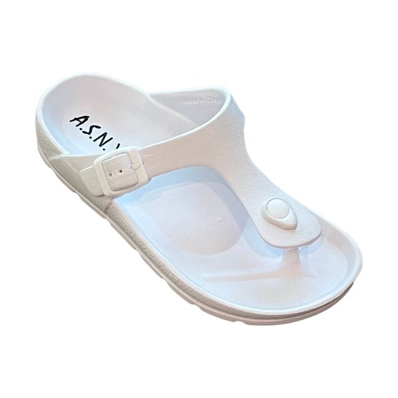 Andrew By Andrew Stevens Women’s Comfort Slide Thong Buckle EVA Flat Sandal