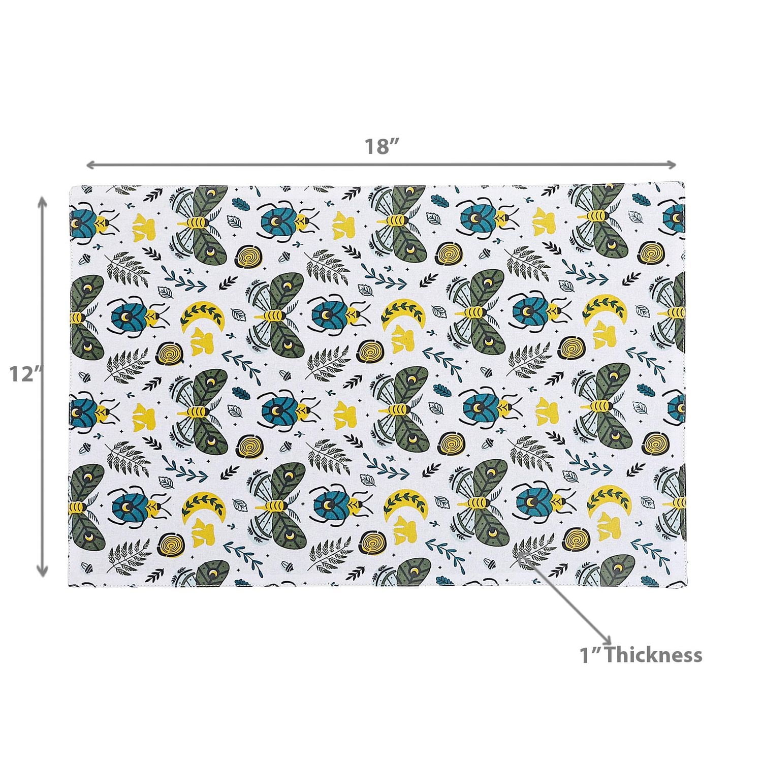 Cotton Placemat Butterfly & Beetle 12 X 18 - Set of 12