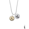 thumbnail image 2 of Delight Jewelry Silvertone Domed Music - Trumpet Silvertone Script Initial Disc - N - Charm Necklace, 20"+3", 2 of 4