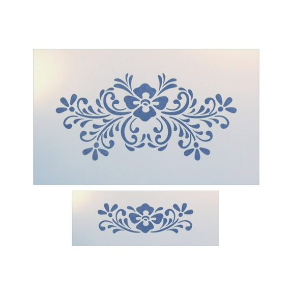 Rosemaling Pattern 25 & 26 Stencil - Set of 2 -Rose Scandinavian Folk Mylar -The Artful Stencil