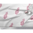 thumbnail image 2 of Soimoi Modal Satin Fabric Floral Block Fabric Prints by Yard 42 Inch Wide, 2 of 3