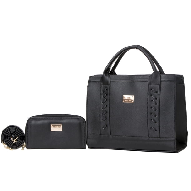 Set de Bolso y Cartera de Moda FANA para Mujer Vianey Negro FANA Bolso de Mano
