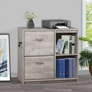 Saint Birch Elma Wood Gray File Cabinet
