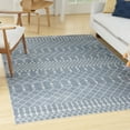 thumbnail image 5 of 4' X 6' Blue and Ivory Abstract Power Loom Washable Area Rug, 5 of 11