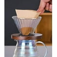 thumbnail image 6 of Pour Over Coffee Maker Set with Dripper,500ml Glass Coffee Server Set,V60 Glass Coffee Dripper with Wood Base for Home Office Gift, 6 of 7
