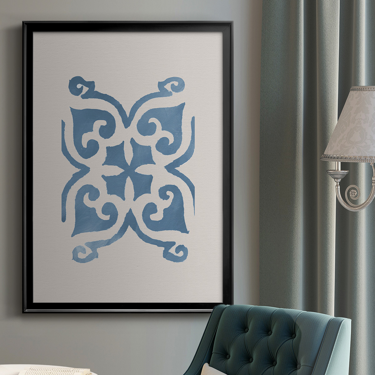Monochrome Terra Mesa Tile II Premium Framed Print - Ready to Hang