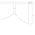 thumbnail image 2 of Home Soft Things 3 Piece Ogee Kitchen Curtain Set - White - 56" x 20" & 28" x 36", 2 of 7