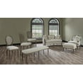thumbnail image 2 of Emerald Home Salerno Sand Gray 24" Bar Stool with Upholstered Seat, Carved Legs, And Rattan Back, Set of Two, 2 of 4