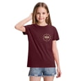 thumbnail image 4 of CCRFTGI 4th of July USA Shirts for Kids Girls Size 7 Short Sleeve Funny American Flag Striped Summer Freedom T-Shirts Patriotic Girls Clothes Tee Shirt Wine 9-10 Years, 4 of 5