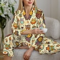 thumbnail image 6 of Bingfone Womens Pajama Sets Cute Owls Print,Long Sleeve Loungewear Pajamas Set-XX-Large, 6 of 8