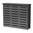 thumbnail image 1 of Bowery Hill Engineered Wood Dark Gray Shoe Cabinet Rectangular Ventilated Unassembled, 1 of 10