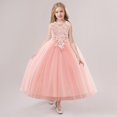 thumbnail image 6 of CPNG Girls' Sleeveless Lace & Tulle Flower Girl Dress – Pearl-Accented Bodice, Ruffled Ball Gown Skirt for Weddings, First Communions & Special Occasions, 6 of 9