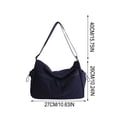 thumbnail image 3 of Bolso bandolera de mujer de color liso con diseño multibolsillos: bolso de hombro ligero de nailon para ir al trabajo, uso diario informal y viajes., 3 of 6