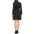 thumbnail image 3 of INSPIRE CHIC Women's Belted Satin Keyhole Tie Waist A-Line Dress M Black, 3 of 5