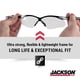 thumbnail image 3 of Gafas de seguridad Jackson SG ANSI Z87.1, lentes transparentes, paquete de 12, 3 of 9