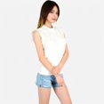 thumbnail image 3 of Women's Sleeveless Knit Sweater Top with Fringe Shoulder Detail - X Large, White, 3 of 7