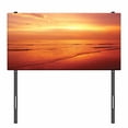 thumbnail image 3 of Ocean Headboard, Twilight Seascape at Karon Beach Thailand Exotic Vacation Getaway Destination Picture, Upholstered Decorative Metal Bed Headboard with Memory Foam, Twin Size, Red Yellow, by Ambesonne, 3 of 4