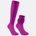 thumbnail image 3 of Audhol Socks for Women Medium High Tube Bubble Socks Fashionable and Versatile Socks Men and Women Socks of The Same Style Crew Socks for Women Purple3 One Size, 3 of 4