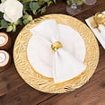 thumbnail image 4 of Balsa Circle 6 Metallic Gold 13 in Rock Cut Plastic Round Charger Plates Party Events Reception Decorations Supplies, 4 of 8
