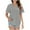 Gray, variant on CHGBMOK Trendy Queen Womens Summer Tops Short Sleeve T Shirts for Women Basic Casual Round Neck Pleated Loose Fitting Cotton Blouses