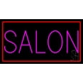 thumbnail image 1 of Pink Salon with Red Border LED Neon Sign 20 x 37 - inches, Black Square Cut Acrylic Backing, with Dimmer - Bright and Premium built indoor LED Neon Sign for Defence Force., 1 of 6