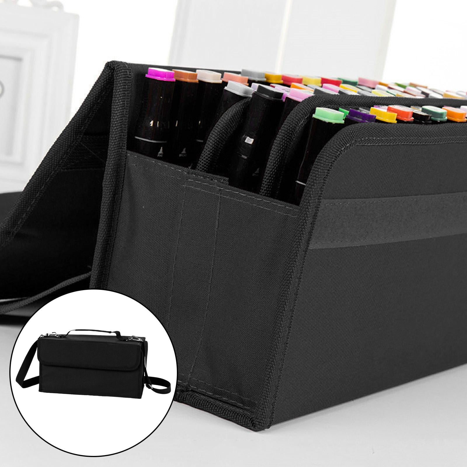 FVDPWYE Marker Carrying Case 80 Slots Watercolor Pens Case Practical Big Capacity Sketch