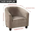 thumbnail image 3 of Thick Velvet Club Chair Slipcover, Stretch Armchair Covers Tub Chair Covers Sofa Couch Cover for Bar Counter Living Room Coffee, 3 of 8