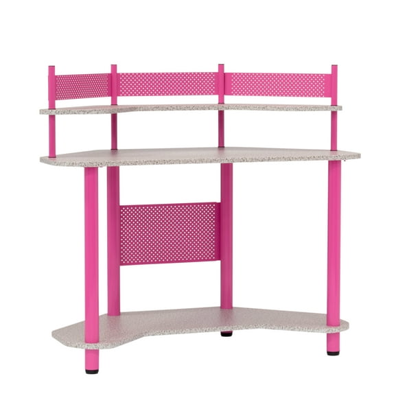 Calico Designs Study Corner Desk, Pink Corner Desk