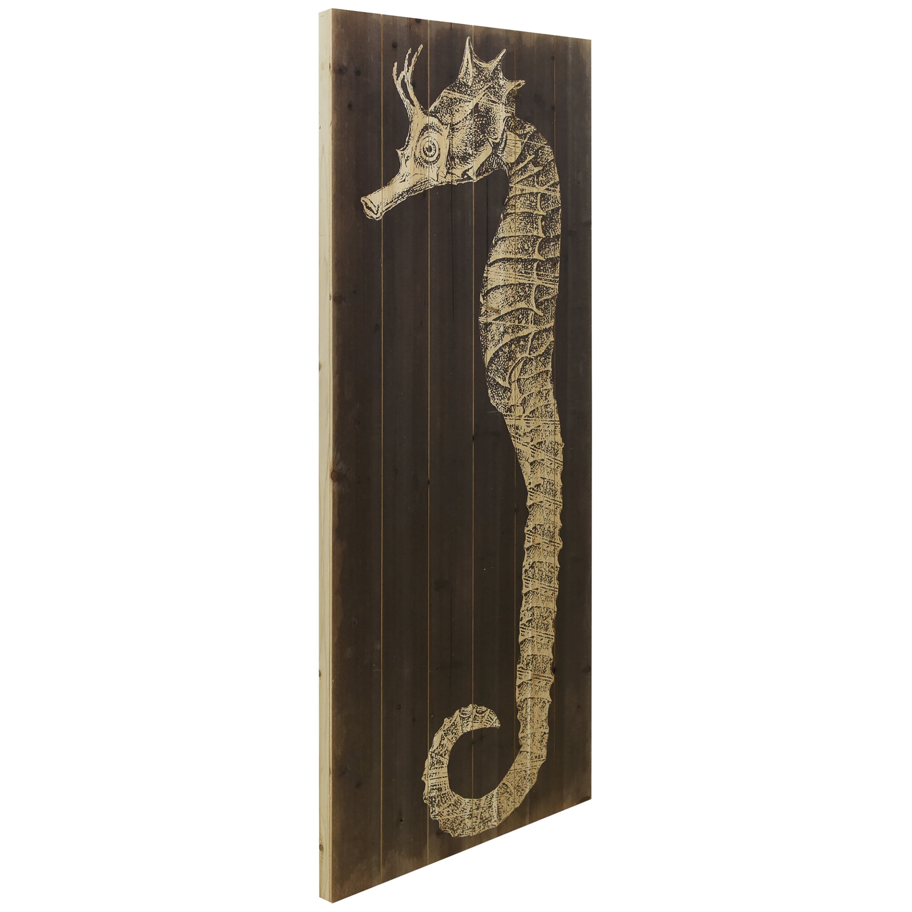Empire Art Direct Seahorse B Print on Solid Wood Wall Art, 60" x 24", Ready to Hang