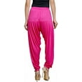 thumbnail image 2 of Stylesindia Solid Cotton Viscose Lycra Women's Patiala Harem Pants (Rani Pink), 2 of 3