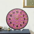 thumbnail image 4 of Yayeee Wall Clock Battery Operated 9.5" Silent Quartz Non-Ticking for Living Room Decor, Pink Doughnuts, 4 of 8