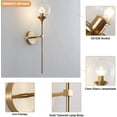 thumbnail image 4 of KCO Lighting Clear Bubble Glass Wall Light Modern Globe Round Sconces Wall Sconce, 4 of 8