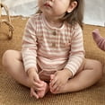 thumbnail image 7 of BACKER Baby Sleepers for Girls Boys Soft Cotton 2-Pieces Pajamas for Newborn & Infant Long Sleeve Romper Pants Baby Girl Sleepwear(Pink Stripe,12-18 Months), 7 of 7