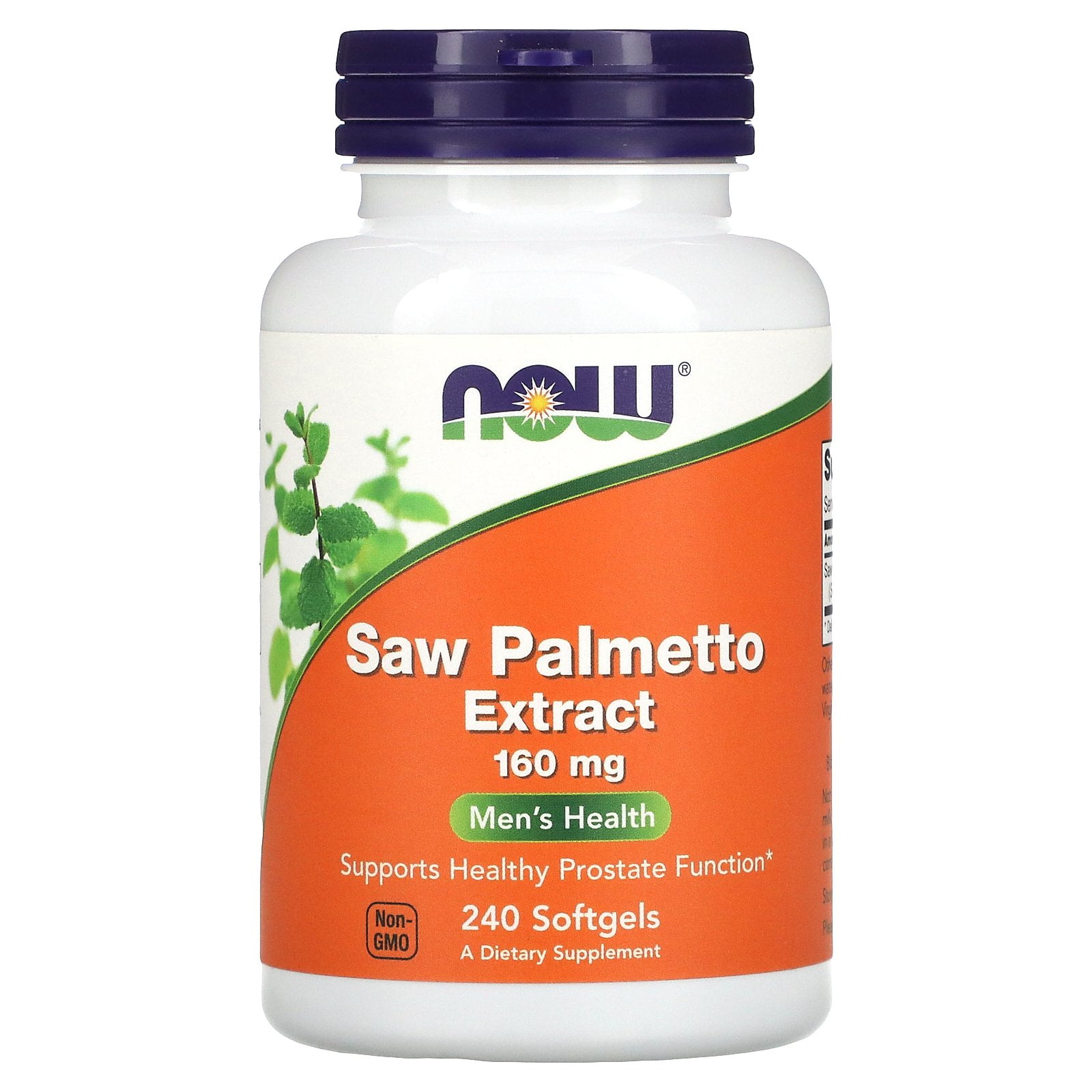 Saw Palmetto Extract, 160 mg, 240 Softgels, NOW Foods