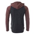 thumbnail image 5 of ZIMEGO Men's Long Sleeve Color Block Hooded Henley shirt - Athletic Baseball Sports Raglan Style Casual Hoodie, 5 of 6