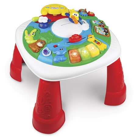 Winfun: Activity Table: Globetrotter - Lights & Sounds, Animal Themed Interactive Dashboard Toy, Table Style Or Floor Play, Baby & Toddler Ages 12mo+