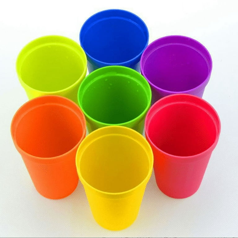 35-Ounce Plastic Tumblers Large Cups Set of 8 in 4 Colors Dishwasher Safe  BPA Free Drinking Glasses