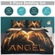 thumbnail image 5 of Juego de funda nórdica con alas de ángel, tamaño king y queen, suave, 3 piezas, 1 funda nórdica y 2 fundas de almohada con cierre de cremallera, 86 x 70 pulgadas, 5 of 8