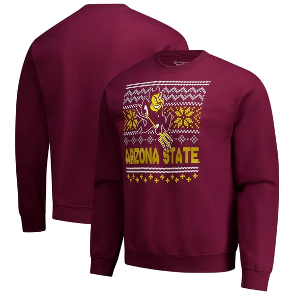 Men's  Maroon Arizona State Sun Devils Holiday Fleece Sweatshirt
