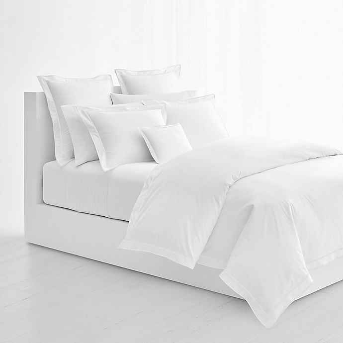 white duvet cover with border