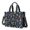 Alien UFO Deep Blue Pattern, variant on Alien Peace Sign Iridescent Pattern Canvas Messenger Tote Bag, Teacher Tote with Multi Pockets & Removable Strap, Durable Canvas Gifts for Women Men Teacher Nurse