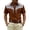Brown, variant on Western Embroidered Print Button Up Shirts for Men Short Sleeve Western Theme Breathable Blend Tee Alternative Army Green L