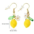 thumbnail image 5 of Tizuqe Lively Lemon Resin Earrings Accessory Fashionable Citrus Dangle Earrings Eye Catching Ear Pendant Ear Hooks for Women, 5 of 11