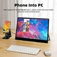 thumbnail image 6 of LESOWN 4K UHD 3840x2160 IPS Portable LCD Screen Monitor 13.3 inch HDMI-Compatible USB C Laptop External Display for PC Cameras Plastic Shell, 6 of 15